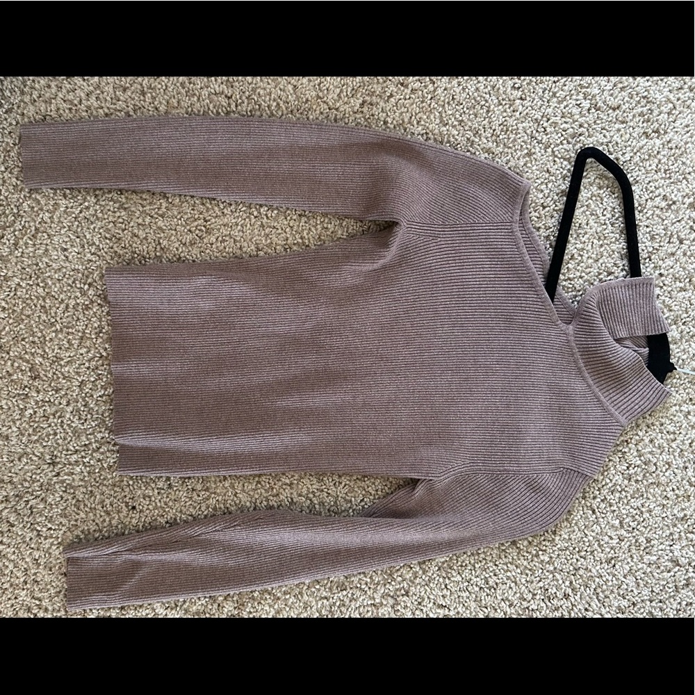 ASTR asymmetrical ribbed sweater with cutout